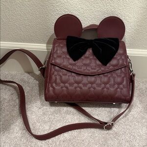 Loungefly Disney Minnie Mouse Quilted Crosby Satchel Purse